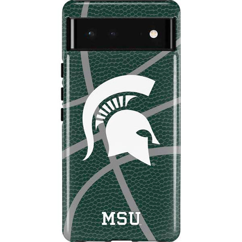 Michigan State University Green Basketball Pixel Cases